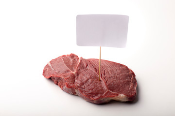 Meat and template with place for text