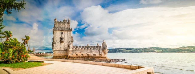 Fotobehang Toren van Belem, Lissabon, Portugal © neirfy