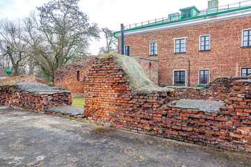 Brest Fortress. The preserved ruins of former soldiers' barracks and military buildings. Republic...