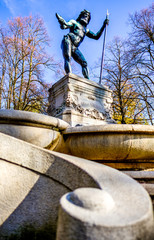 historic father rhine well in munich