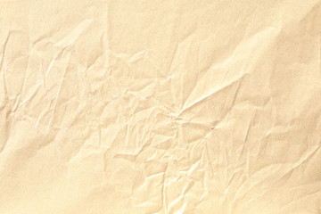Old brown crumpled paper background texture