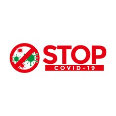 Corona Virus 2020, covid-19, Corona virus stop sign, corona virus is crossed out with red STOP sign.Virus corona vectors.vector illustration