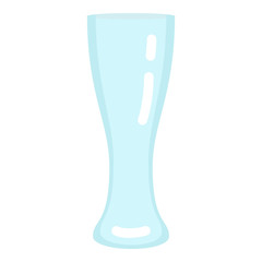 Vector Flat Icon - Empty Beer Glass