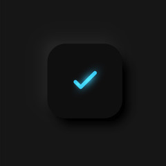 Very high detailed black user interface button for websites and mobile apps, vector illustration