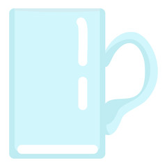 Vector Flat Icon - Empty Beer Glass