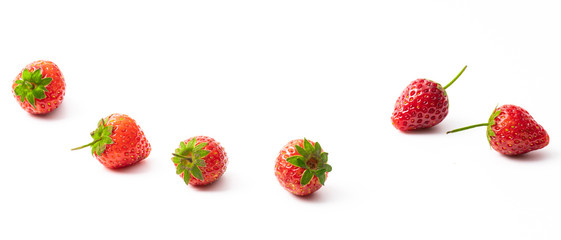  Strawberry Concept on a White Background