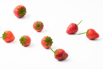  Strawberry Concept on a White Background