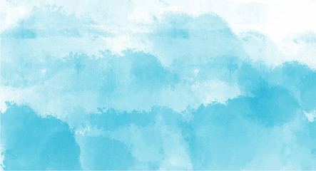 Abstract blue watercolor drawing on a paper image, look like the sea, vector.