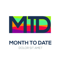 Creative colorful logo , MTD mean (month to date) .