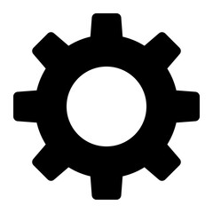 Cogwheel Glyph Icon Vector
