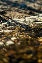 waves crushing on the rocks on beach
