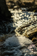 waves crushing on the rocks on beach