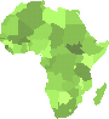 Circle Geometry Africa map.All elements are separated in editable countries. Vector illustration EPS10.