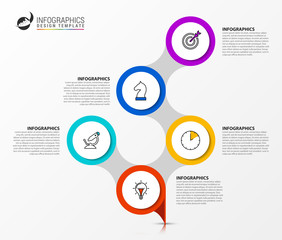 Infographic design template. Creative concept with 5 steps