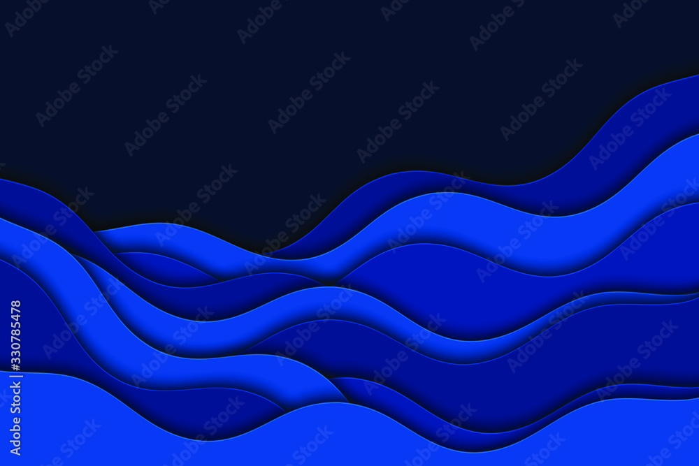 Poster abstract vector illustration with waves. curve lines.