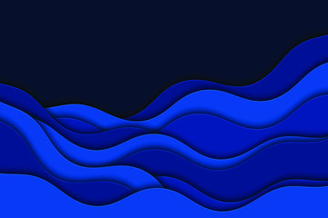 Abstract vector illustration with waves. Curve lines.