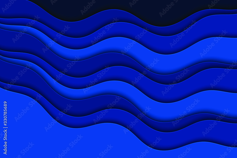 Poster abstract vector illustration with waves. curve lines.
