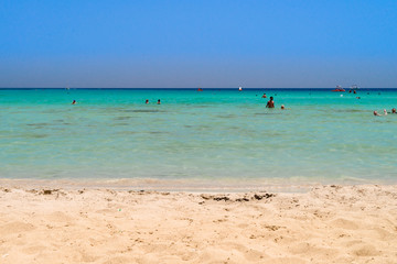 minimalism seascape, beach and ocean