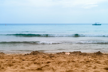 Fototapeta na wymiar minimalism seascape, beach and ocean