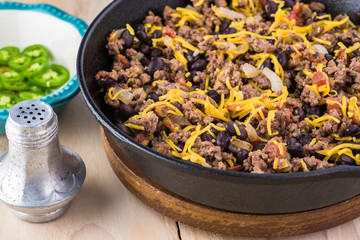 Beef tamale pie.