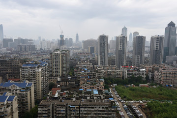Obraz premium Widok na miasto Wuhan, Chiny