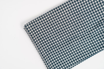 Blue White Kitchen Dishcloth Isolated Above White Background
