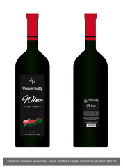 Wine Labels And Bottles.