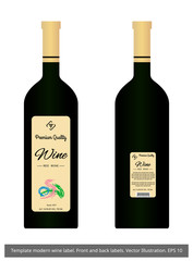 Wine Labels And Bottles.