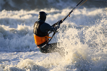 Naklejka premium Kitesurfing