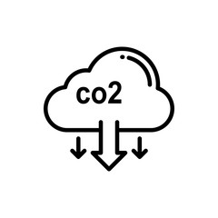 Carboon Dioxide Line Vector Icon Style Illustration.