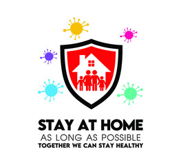 Stay at home as long as possible to prevent from the spread of Germs signs