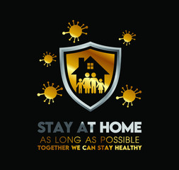 Stay at home as long as possible in golden color version 