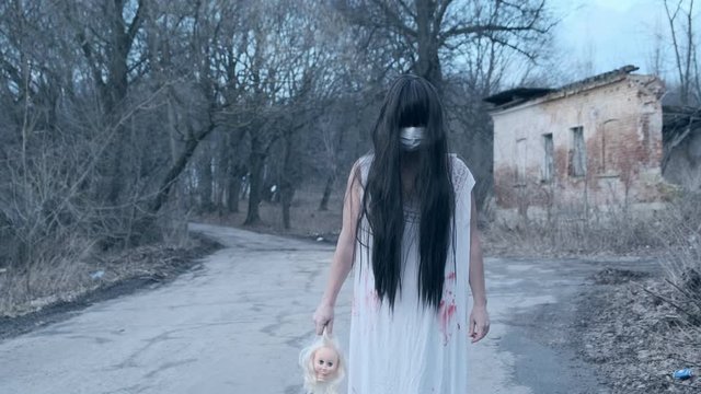 ghost of dead girl from coronavirus causes fear in people.