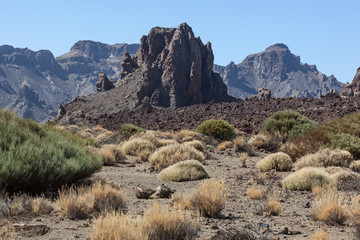 Amazing rock formations of the Teide National Park (World Heritage Site), Tenerife, Canary Islands,...