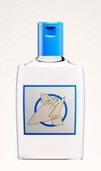 Hand sanitizer gel to protect against Coronavirus, Covid-19. High alcohol content. Bottle and portable container, to be used on the hands in the absence of water and soap. Virus free. 3d render