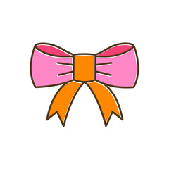 bow tie vector icon in trendy flat design