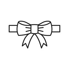 bow tie vector icon in trendy flat design