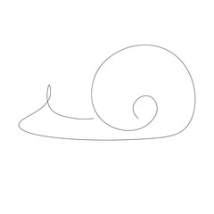 Snail animal drawing vector illustration