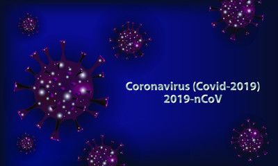 Coronavirus cell, 2019-nCoV. wuhan pathogen respiratory coronavirus 2019-nCoV in a world, Dangerous chinese nCoV coronavirus cause mysterious viral in China (Wuhan City)