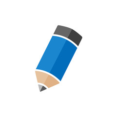 pencil icon vector logo template in trendy flat style, writing icon