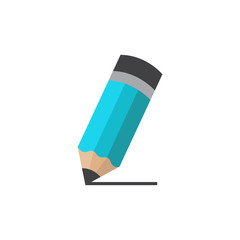pencil icon vector logo template in trendy flat style, writing icon