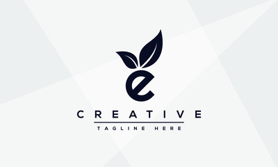 Modern unique creative letter E logo design, Minimalist E initial based vector icon.