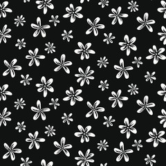 Seamless floral pattern. Background in small flowers for textiles, fabrics, cotton fabric, covers, wallpaper, print, gift wrapping, postcard, scrapbooking.