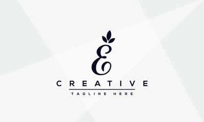 Modern unique creative letter E logo design, Minimalist E initial based vector icon.