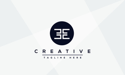 Modern unique creative letter E logo design, Minimalist E initial based vector icon.