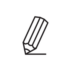 pencil icon vector logo template in trendy flat style, writing icon