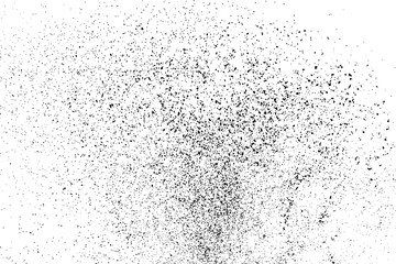 Dark noise granules.Black grainy texture isolated on white background. Dust overlay. Dark noise granules. Digitally generated image. Vector design elements. Illustration, Eps 10.