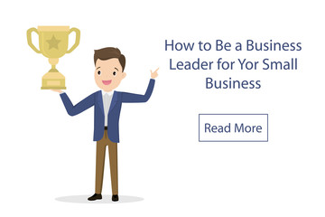European businessman with cup on hand,winner or leader male character