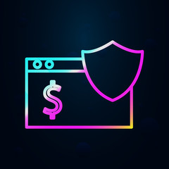 browser cyber security in nolan style icon. Simple thin line, outline vector of finance and chart icons for ui and ux, website or mobile application