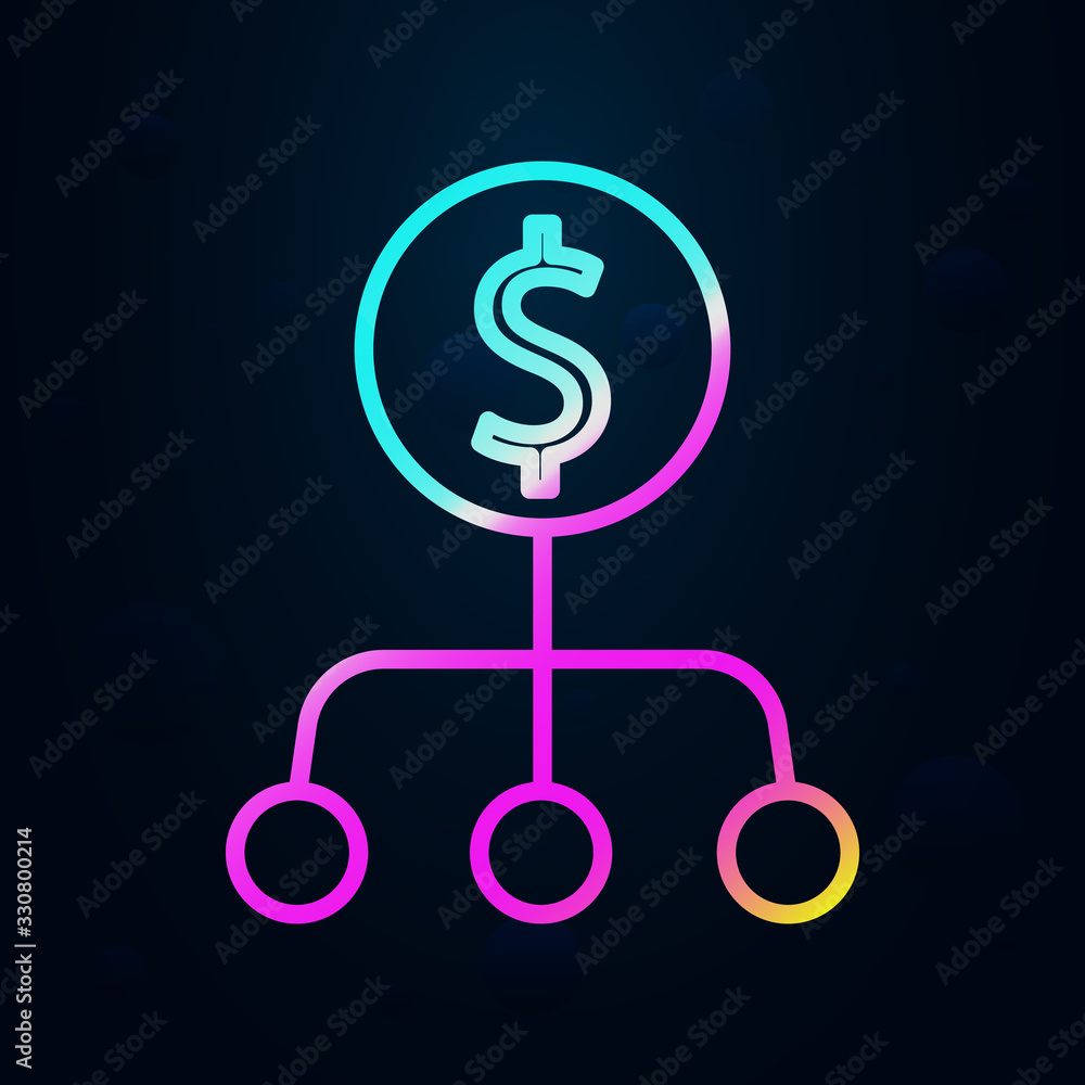 Poster currency exchange in nolan style icon. simple thin line, outline vector of finance and chart icons f